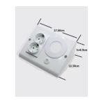 Beyaz Tezgah Altı Priz - 2'li - 3 Watt Led Spot Ve Anahtarlı 1 Adet
