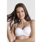 Beyaz Toparlayıcı Balenli Dolgusuz Straplez Lotus Sütyen - 70c
