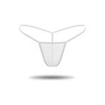 Beyaz Transparan Tül String Tanga Tm0368