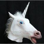 Beyaz Unicorn Hayvan Komik Maske At Unicorn Maskesi Türkiye Tavuk Kurbağa Köpek Maskeleri Parti Kostüm Partisi Lateks Hayvan Kafa Maskesi Başlık Sahne (Yurt Dışından) - Renkli - Yok