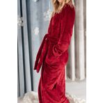 Beyaz Unisex Bornoz (Kırmızı, XL)