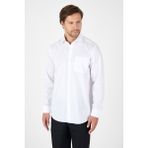 Beyaz Uzun Kol Sert Yaka Cepli Non Iron Comfort Fit Pamuklu Gömlek 1004250268 - 3XL