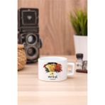 Beyaz Van Gogh Baskılı Seramik Kahve Kupası - 1 Adet - 199 ml