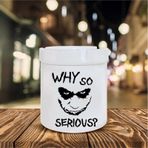 Beyaz Why So Serious Baskılı Seramik Küllük