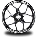 Beyaz Yamaha R1M Jant Sticker Etiket - Çok Renkli