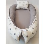 Beyaz Yıldız Gri Babynest Bebek Yuvası