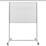 Beyaz Yüzeyli 90X120 Tekerlekli Ayaklı Yazı Tahtası - Ahşap - Beyaz - Seçenek 1