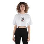 Beyaz%100 Pamuk Bisiklet Yaka Crop T-shirt Himiko Toga - My Hero Academia Beyaz L