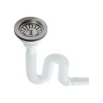 Beyazsu Çöpmak Büyük Mutfak Evye Lavabo Sifonu Paslanmaz
