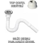 Beyazsu Körüklü Lavabo Hortumu Gider Borusu 32LIK Çıkışlı Top Conta Hediyeli - Top Contalı
