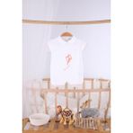 Beybek Kısa Kol Uçurtma Desen Erkek Bebek Tulum 5501 - Beyaz - 6 - 9 Ay