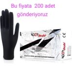 Beybi 200 Adet Siyah Nitril,Njoy Pudrasız S Eldiven