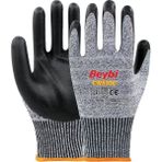 Beybi CN510C Nitril Kaplı Kesilmeye Dayanıklı İş Eldiveni – 3 Çift – Sanayi, İnşaat, Cam ve Endüstriyel İşlerde Kesilmez İş Eldiveni - Gri - Siyah - 9