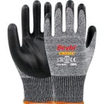 Beybi CN510C Nitril Kaplı Kesilmeye Dirençli Eldiven 12 Çift - Gri - Siyah - 9