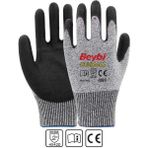 Beybi CU-600D Gri-Siyah Pu Kaplı Polietilen Kesilme Dirençli Örme Iş Eldiven 9 Beden - Renkli