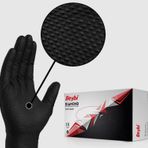Beybi Diamond L Beden Pudrasız Kalın Siyah Nitril Eldiven Large (100 LÜ Paket)