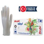 Beybi Eldiven Vinil Pudrasız Muayene Eldiven MDR 100'lük Kutu S - Koli