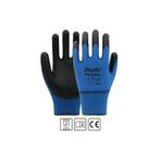 Beybi İşçi Eldiveni Nitril Zebra Mavi Siyah Çift 10 Numara 5 Çift-5 Çift Eldiven