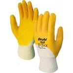 Beybi Kn2 12 Çift Sarı Nitril İş Eldiveni - Sarı - Beyaz - XL