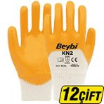 Beybi KN2 Sarı No 9 12 Çift Nitril Eldiven