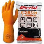 Beybi Korun Lateks Iş Eldiveni No: 9.5 Turuncu - 1 Çift