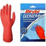 Beybi Lateks Bulaşık Eldiveni Kırmızı Büyük L