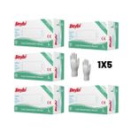 Beybi Lateks Pudralı Muayene Eldiven Large 5 x 100'lü - Beyaz