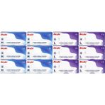 Beybi Lateks Pudralı Muayene Eldiveni M - Medium - Orta / L - Large - Büyük Karma 1200 Lü Set - Beyaz