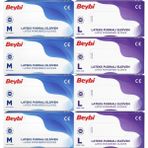Beybi Lateks Pudralı Muayene Eldiveni M - Medium - Orta / L - Large - Büyük Karma 800 Lü Set - Beyaz