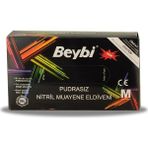 Beybi Nitril Eldiveni Pudrasız Siyah Medium (M) 20 Paket