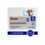 Beybi Nitril Mavi Pudrasız Muayene Eldiveni - 100'lük Kutu (S BEDEN) Koli 20 Paket