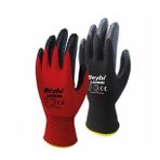 Beybi Nitril Poly PNzebra EN388 3131X 9 Beden Kırmızı Siyah Eldiven 12'li Paket Eldiven