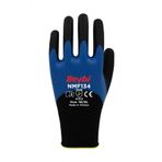 Beybi NMF134 Mavi 8 Beden 12 Çift Mikro Köpük Nitril Kaplı Polyester Örgü Eldiven