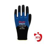 Beybi NMF134 Mavi 8 Beden 72 Çift Mikro Köpük Nitril Kaplı Polyester Örgü Eldiven
