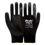 Beybi PFN110 No: 9 144 Çift Polyester Örgü Üzeri 1/2 Köpük Nitril Kaplı Eldiven