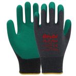 Beybi PL17 Flex 288 Çift Koli Polyester Örme Yeşil Lateks Kaplı Camcı İş Eldiveni