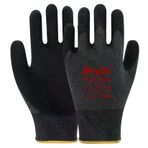 Beybi PL17 Flex No: 9 100 Çift Siyah Polyester Örme Lateks Kaplı Camcı İş Eldiveni
