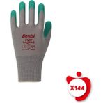 Beybi PL17 Legend Yeşil-Gri Poly. Örme Lateks Iş Eldiveni 10 Beden 144 Çift