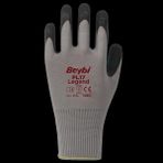 Beybi PL17 Polyester Örme Lateks Camcı Iş Eldiveni 10 Beden - 144 Çift - XL - Siyah