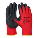 Beybi Pl9 Camcı Iş Eldiveni 10 Beden - 60 Çift - XL - Siyah - Kırmızı