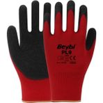 Beybi Pl9 Camcı Polyester Örme Lateks Işçi Eldiveni 12 Çift 10 Numara Pl9 12