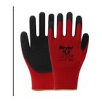 Beybi Pl9 Polyester Örme Lateks Eldiven-Kırmızı-No:9-1 Çift - XL