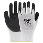 Beybi PL9 Polyester Örme Lateks Eldiven NO: 10 - Çift - Kırmızı\Siyah