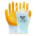 Beybi PN10 Polyester Örme Nitril Eldiven - NO: 10 100 Çift