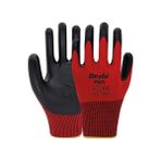 Beybi PN11 Polyester Örme Nitril Eldiven 12 Adet - Kırmızı - Siyah - 10