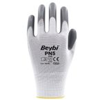 Beybi PN5 Polyester Örme Nitril Eldiven NO: 9 - Çift - Kırmızı\Siyah
