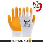 Beybi Pn5 Sarı Polyester Örme Nitril Iş Eldiveni 12 Çift - 10