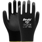 Beybi Pn7 Polyester Örme Nitril Usta Eldiven Siyah Koli (288 Çift) - 10