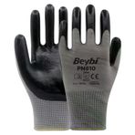 Beybi PN810 No: 10 Koli 288 Çift Gri Polyester Örme Nitril Eldiven