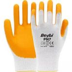Beybi Polyester Örme Nitril Eldiven 10 No 12 Adet